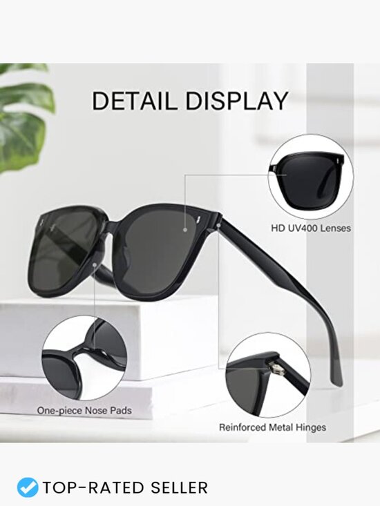Oversized Square Sunglasses Retro Classic Style UV400 Protection Daily Wear main image 4